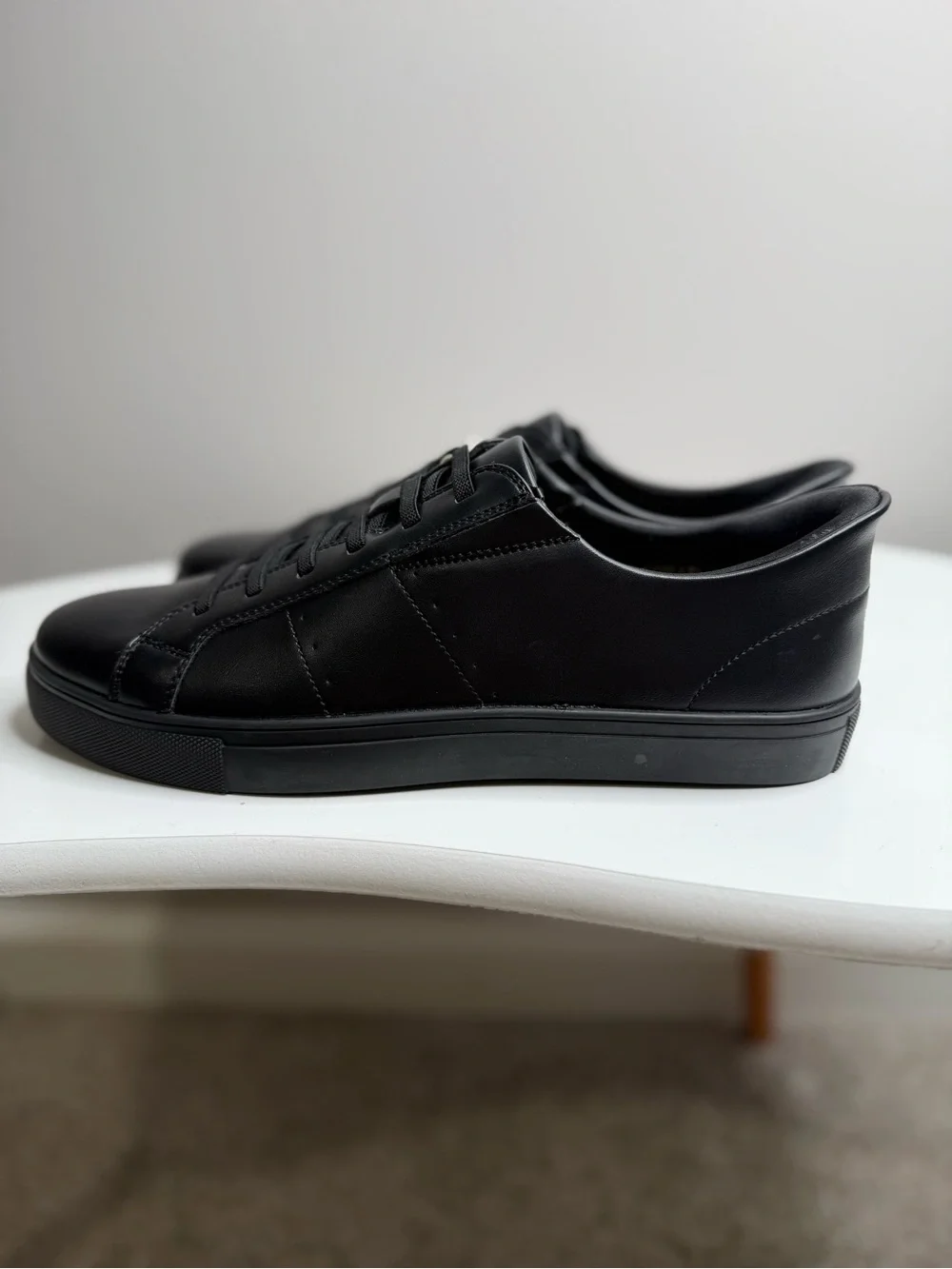 Marc Joseph Black Leather Slip-On Style Sneakers Black Vegan Napa Leather, 10